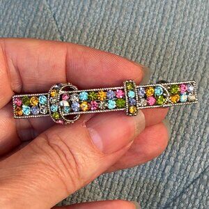 Multi Color Crystal Hair Barrette